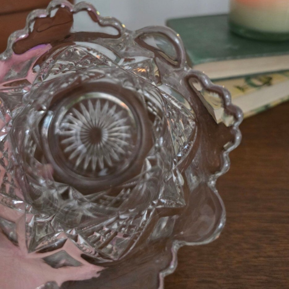 Antique American Brilliant Period Cut Glass Celery Vase 6" Tall - Picture 4 of 6